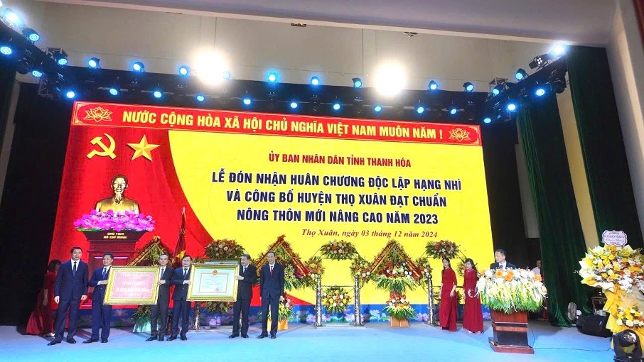 Huyện Thọ Xuân, tỉnh Thanh Hoá đạt chuẩn nông thôn mới nâng cao năm 2023